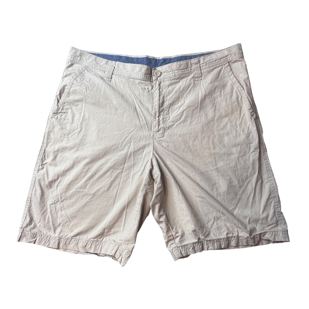 Columbia Shorts Mens 36 Khaki AM4471 10 Inch Inseam Cotton Chino Casual‎ Outdoor